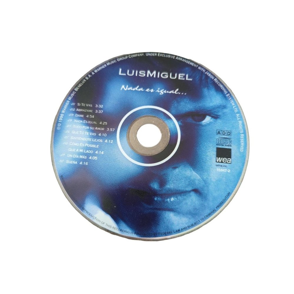 Vintage CD Nada es Igual Luis Miguel Si Te Vas Abrazame Dame Suena Warner Music